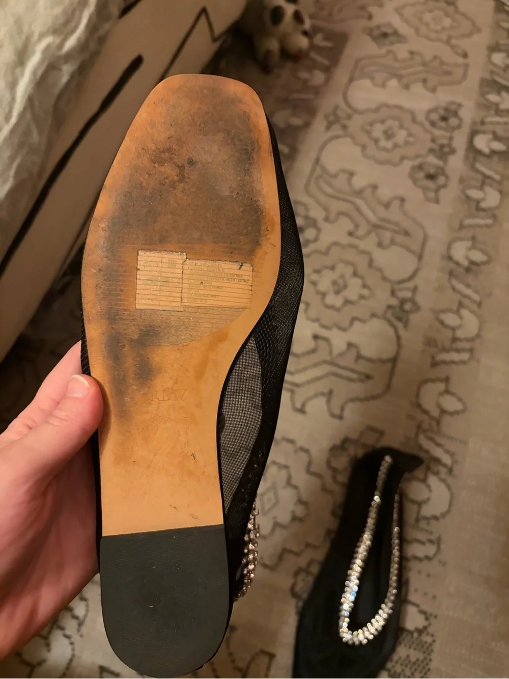 J.Crew Quinn rhinestone-embellished ballet flats in mesh
